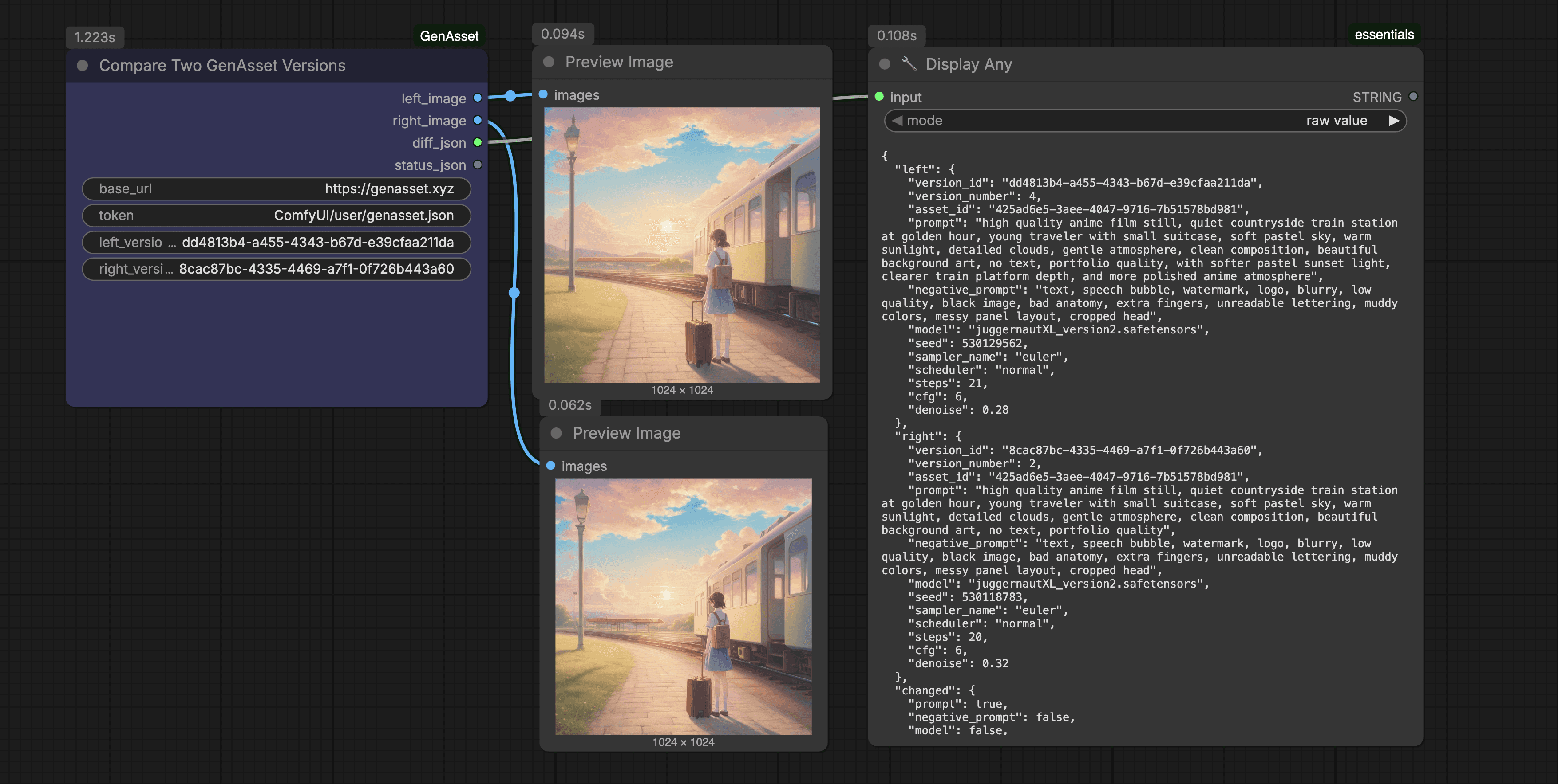 Compare And Promote workflow screenshot